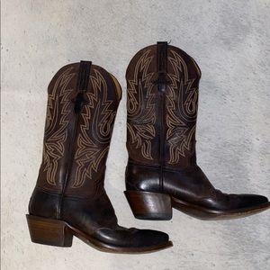 Leather cowboy boots